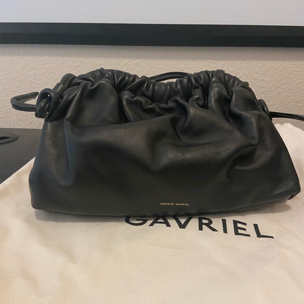Mansur gavriel mini cloud leather clutch